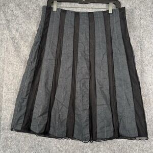VTG Y2K Old Navy Denim Maxi Skirt Size 6 Denim Mesh Fairygrunge Whimsigoth Flare